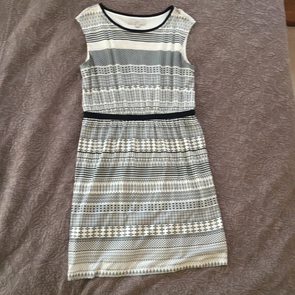 Ann Taylor Loft L Dress w. black cinch - Picture 1 of 3